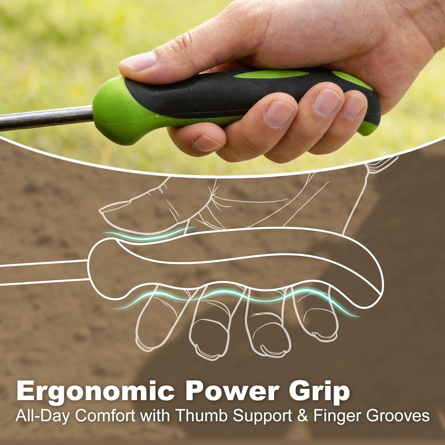 Hand Weeder Puller Tool, Heavy-Duty Stainless Steel Root Removal Tool with Ergonomic Non-Slip Handle, Manual Dandelion Remover for Garden Lawn Yard, Handheld Weeding Tool for Deep Roots, 1 Pack