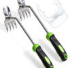 Hand Weeder Puller Tool, Heavy-Duty Stainless Steel Root Removal Tool with Ergonomic Non-Slip Handle, Manual Dandelion Remover for Garden Lawn Yard, Handheld Weeding Tool for Deep Roots, 1 Pack
