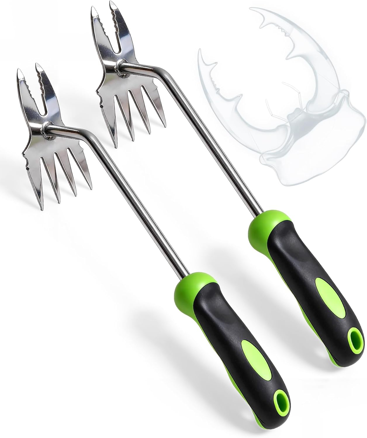 Hand Weeder Puller Tool, Heavy-Duty Stainless Steel Root Removal Tool with Ergonomic Non-Slip Handle, Manual Dandelion Remover for Garden Lawn Yard, Handheld Weeding Tool for Deep Roots, 1 Pack