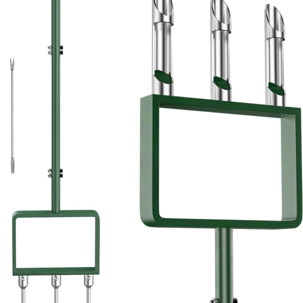 2-in-1 Manual Lawn Aerator Tool, Core Plug Aerator and Spike Aerator for Yard, 6 Replaceable Tines for Compacted Soil, Heavy Duty Garden Aeration Tool for Grass Roots Health & Lawn Care, Green