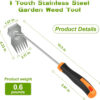 Garden Weed Tool,2026 Portable Weeding Tool,Stainless Steel Hand Weeder Tool,Adopt Anti slip Rubber handle,conforms to ergonomic curves,Suitable For Vegetable Cultivation And Horticulture on Farms