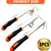 69ecdd79505feef92de856088919313cf11bb1b46bd3df2486085.jpg 2026 Weed Puller Tool, 3-Piece Garden Weeder Tool Set, Weed Remover Tool, 4-Tine Uprooting Puller & Crevice Weeder, Portable Weeding Artifact for Backyard, Vegetable Garden & Farm