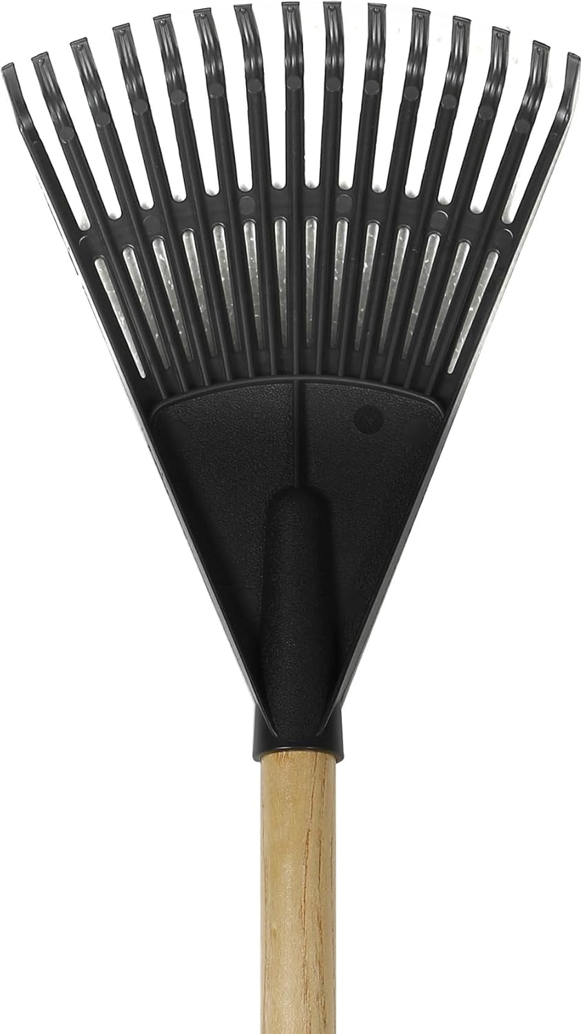 8-inch Wooden-Handled Polyester Shrub and Leaf rake