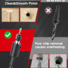 9 PCS Countersink Drill Bits Set, 5PCS Two-Flute TCT Alloy Tapered Drill Bits and Adjustable Depth Stop Collar, Wood Countersink Bit with Wrench for 82 Degree Woodworking, Plywood and MDF DIY