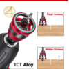9 PCS Countersink Drill Bits Set, 5PCS Two-Flute TCT Alloy Tapered Drill Bits and Adjustable Depth Stop Collar, Wood Countersink Bit with Wrench for 82 Degree Woodworking, Plywood and MDF DIY