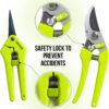2-Pack Stainless Steel Gardening Scissors, Pruning Shears and Clippers for Gardening