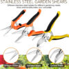 3 Pack Garden Pruning Shears Stainless Steel Blades Handheld Pruners Set with Gardening Gloves