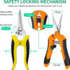 Garden Pruning Shears 3 Pack Gardening Shears Garden Scissors Stainless Steel Plant Flower Scissors Clippers Pruning Shears tijeras de jardinería