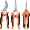 Garden Pruning Shears 3 Pack Gardening Shears Garden Scissors Stainless Steel Plant Flower Scissors Clippers Pruning Shears tijeras de jardinería
