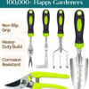 Heavy Duty Gardening Tools - Gardening Gifts for Women, Men, Mom, Dad - Durable, Ergonomic Garden Tools Set (Green)