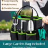 Heavy Duty Gardening Tools - Gardening Gifts for Women, Men, Mom, Dad - Durable, Ergonomic Garden Tools Set (Green)