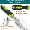 Heavy Duty Gardening Tools - Gardening Gifts for Women, Men, Mom, Dad - Durable, Ergonomic Garden Tools Set (Green)