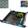 Repotting Mat for Indoor Plant Transplanting Control Mess, 26.8"X26.8" Waterproof Succulent Potting Mat Square Planting Tray Soil Change Mat Gardening Gifts for Plant Lovers