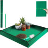 Repotting Mat for Indoor Plant Transplanting Control Mess, 26.8"X26.8" Waterproof Succulent Potting Mat Square Planting Tray Soil Change Mat Gardening Gifts for Plant Lovers