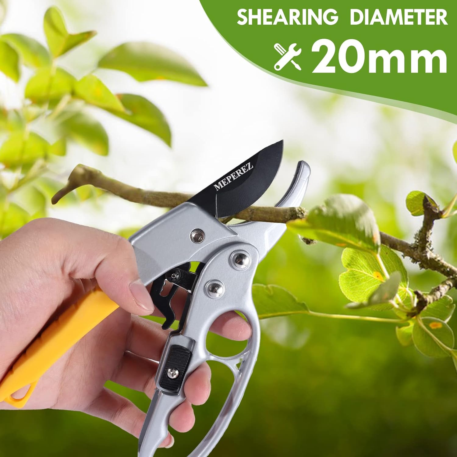 Premium Germany Pruning Shears, Work 3 Times Easier, Pruners Heady Duty, Sharp Garden Clippers Cut Fresh Flower, Hedge, Herb, Indoor Plants, Gardening Tools Scissors, Arthritis Weak Hand Snips